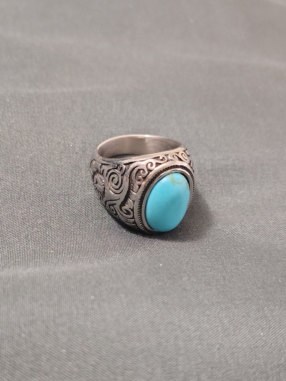 Stainless Steel Turquoise Ring